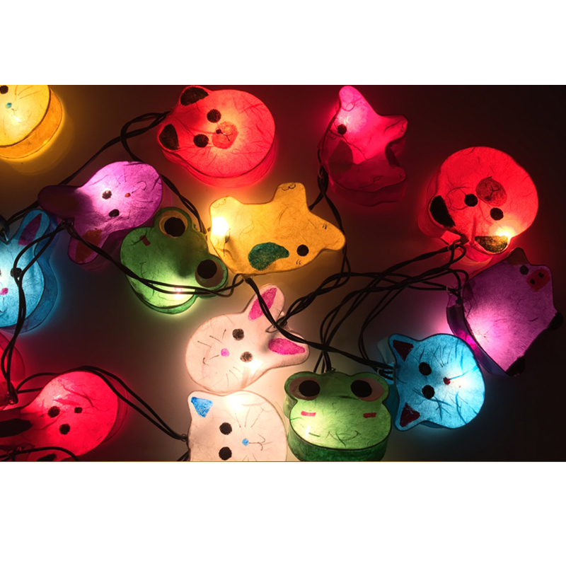 Mixed Colours Animal Paper String Lights