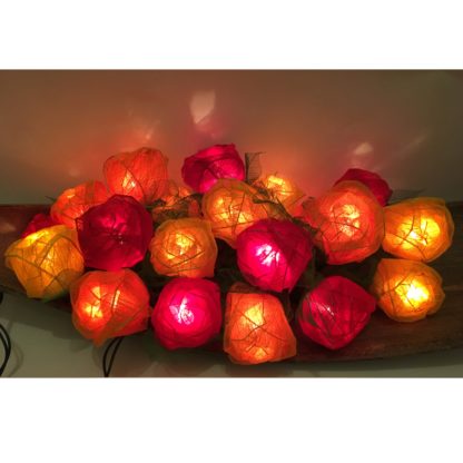 Red, Pink, White Rose String Lights